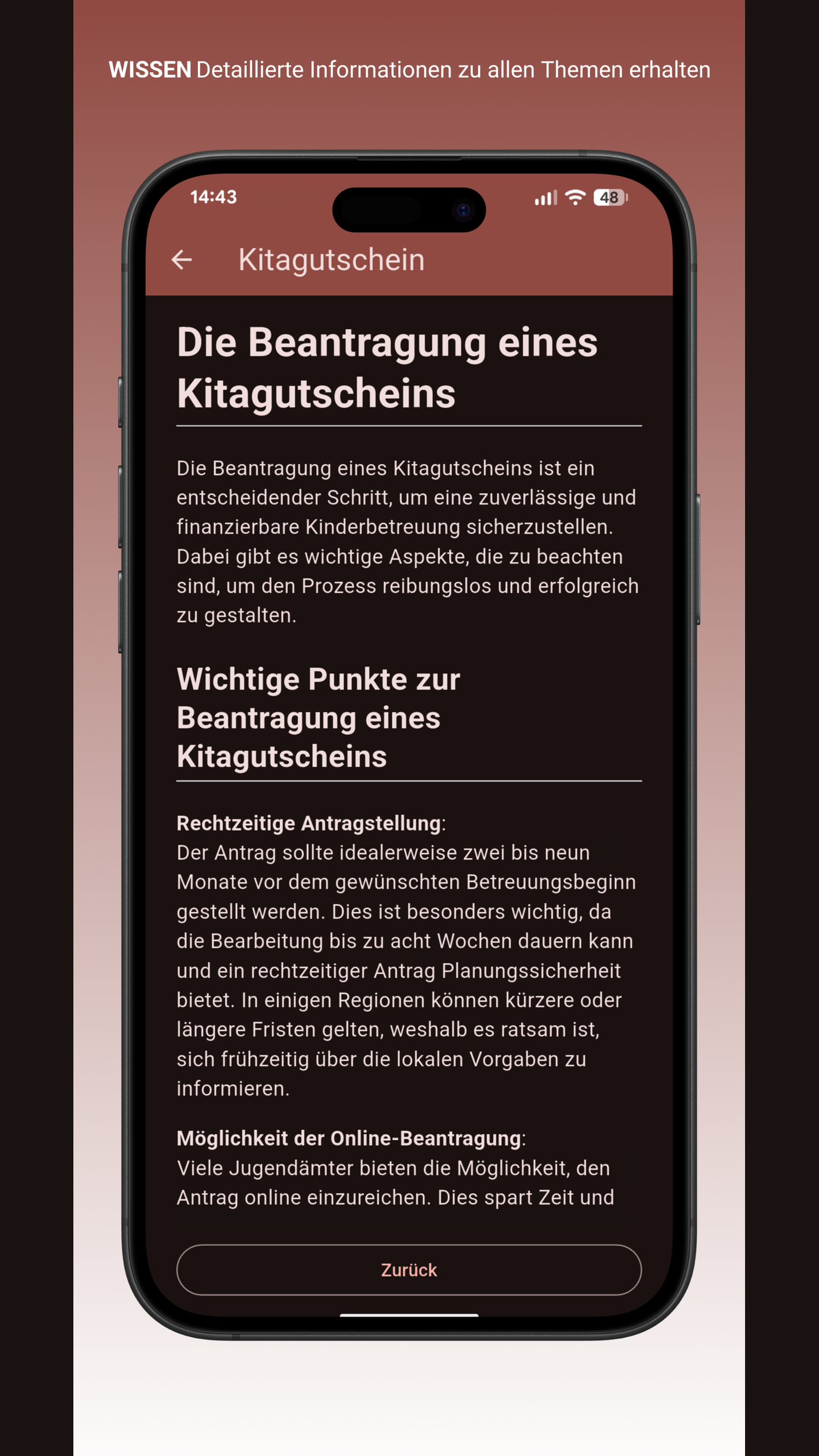 Wundereltern App – Detailansicht